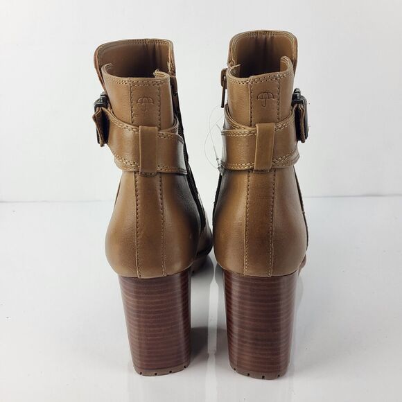 Naturalizer Lyra Boots Leather Buckle Lug Sole Heel Booties Size 10 - Picture 7 of 16